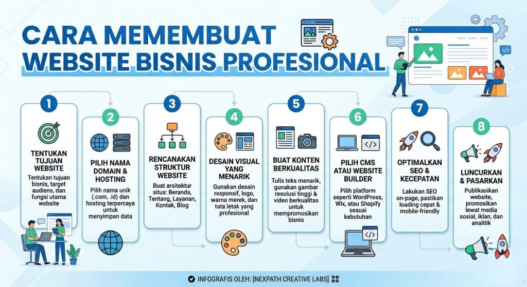 cara membuat website bisnis profesional